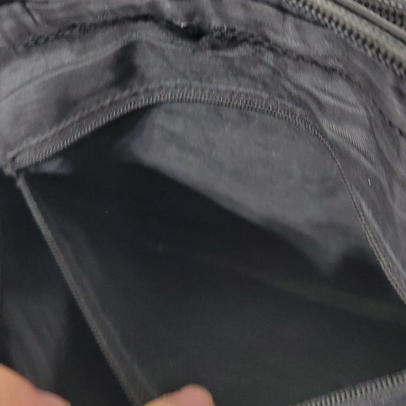 Worthington Rectangle Zip Top Purse Shoulder Bag Crossbody Black Leather Casual - Picture 13 of 15